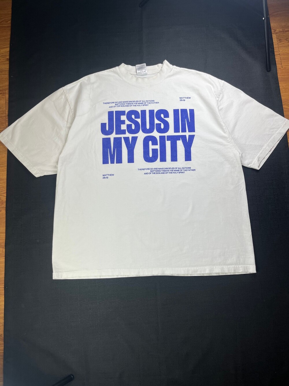 Shaka Wear XL White T-Shirt Jesus In My City Matthew 28:19